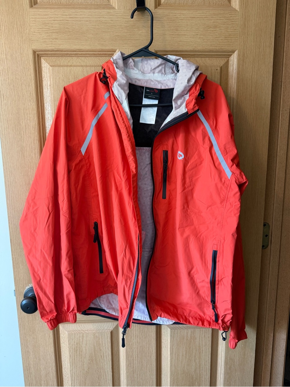 Baleaf Red Men’s Raincoat with Hood